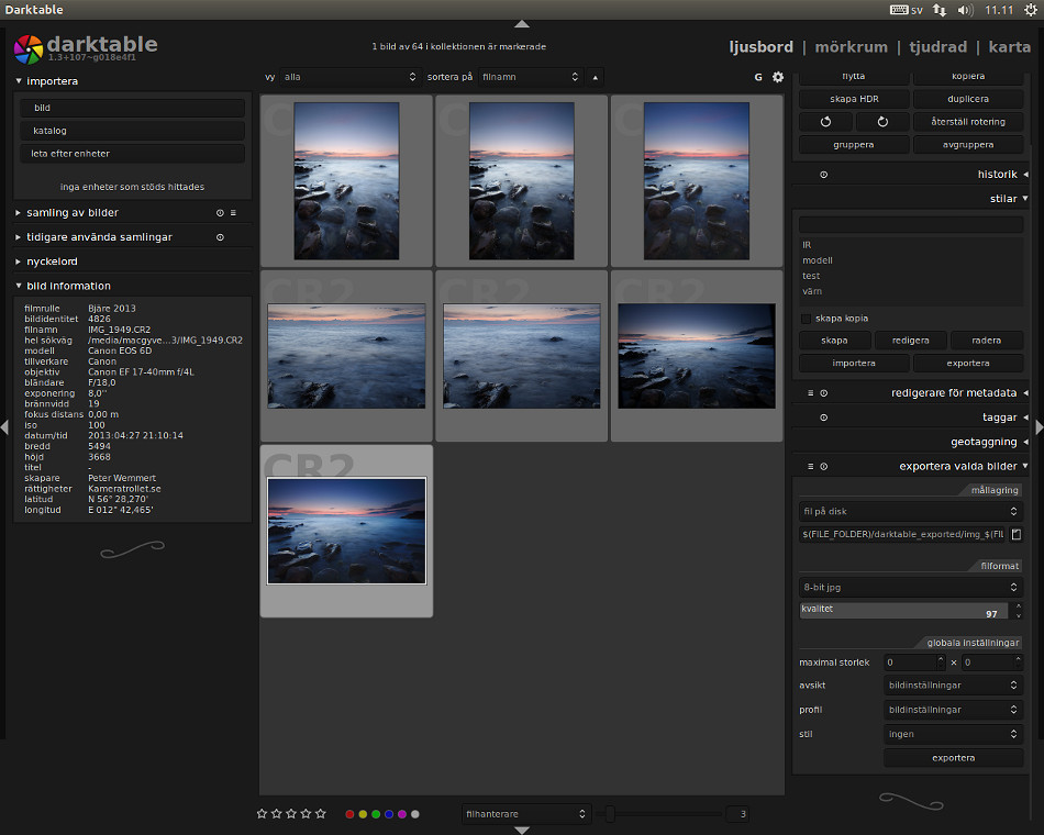 darktable photo editor for fuji