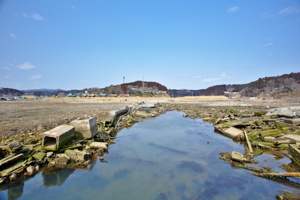 Minamisanriku och resterna efter tsunamin