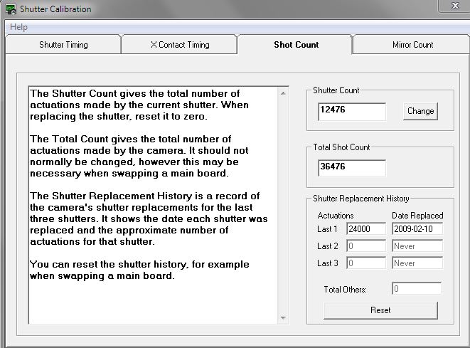 canon eos60d shutter count online